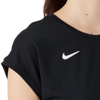 Nike Womens Team Victory Top short sleeve Tops in Black Color