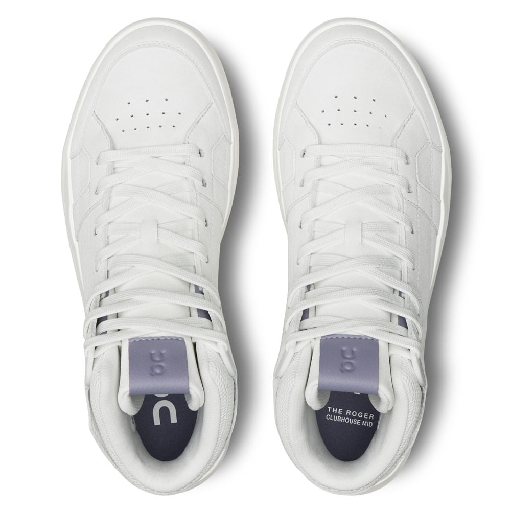 ON Womens The Roger Clubhouse Mid | WHITE/FEATHER – Paragon Sports