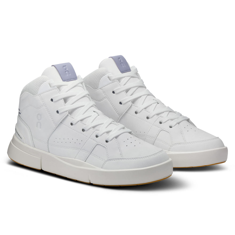 ON Womens The Roger Clubhouse Mid | WHITE/FEATHER – Paragon Sports