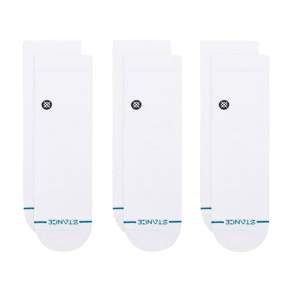 ICON QUARTER 3-PACK SOCK | WHITE