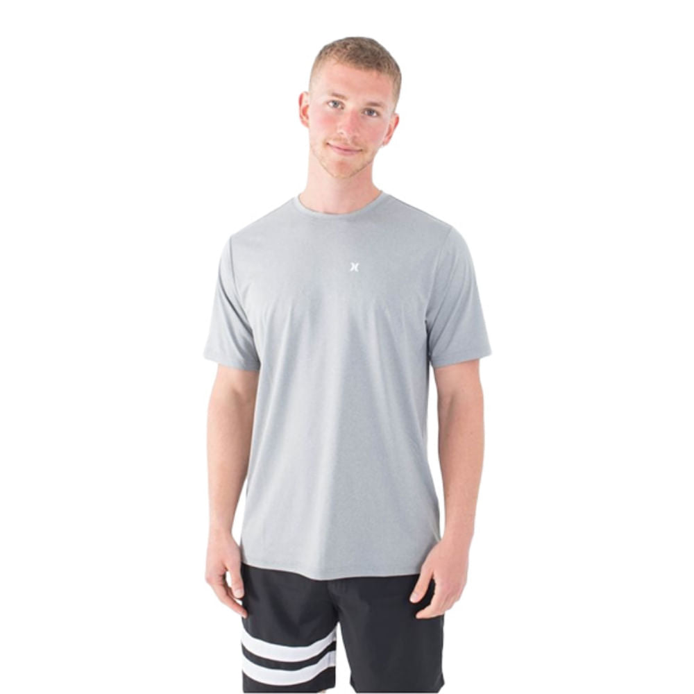 Hurley Mens Hybrid UPF short sleeve Tops in Grey Color