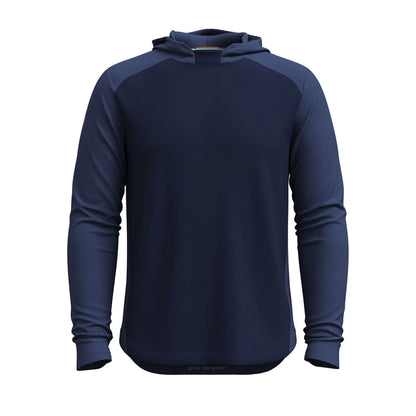 Smartwool Mens Active Mesh Hoodie Running Jackets in Blue Color
