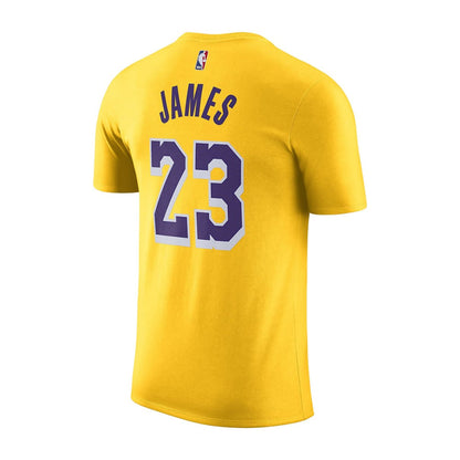 Nike Mens Lebron Lakers Ss Fan Apparel in Yellow Color