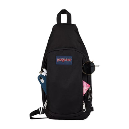 jansport womens laptop messenger bag Unphased Crossbody Large Made with 100% recycled crinkle nylon in one smooth shade from strap to zip and adjustable to wear crossbody or over one shoulder JanSport Move Sling - Navy/Elemental