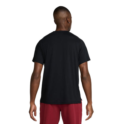 Nike Mens Nikecourt Advantage Tee Tops in Black Color