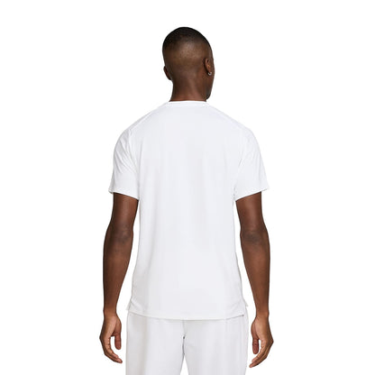 Nike Mens Nikecourt Advantage Tee Tops in White Color