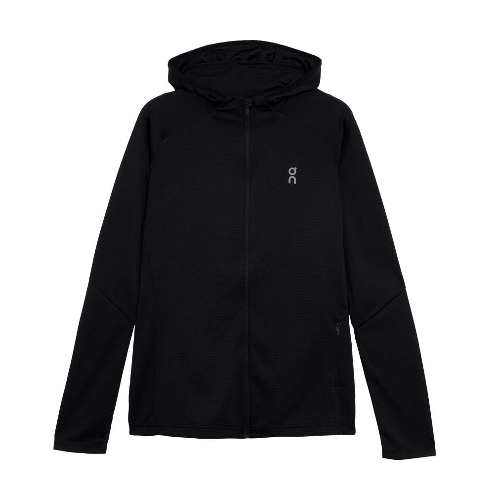 On Womens Climate Zip Hoodie Running Jackets in Black Color