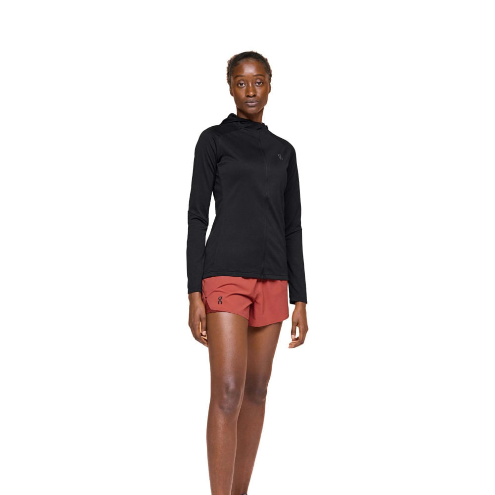 On Womens Climate Zip Hoodie Running Jackets in Black Color