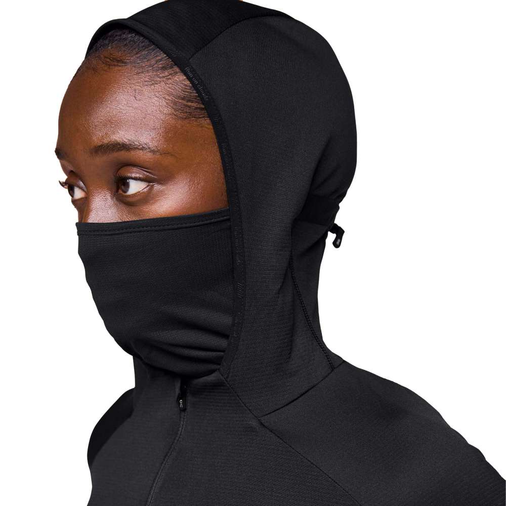 On Womens Climate Zip Hoodie Running Jackets in Black Color