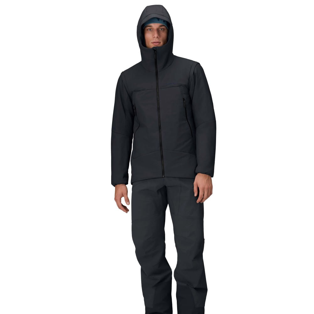 Norrona Mens More Thermo 60 Jacket Midlayer in Black Color