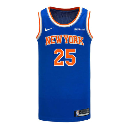 Nike Kids new york knicks Bridges Icon Jersey Fan Apparel in Blue Color