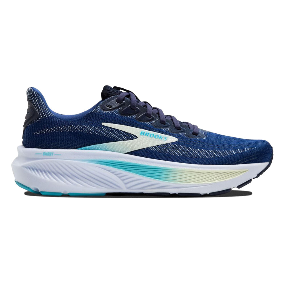 Brooks Womens Ghost 17 Running Shoes in Blue Color