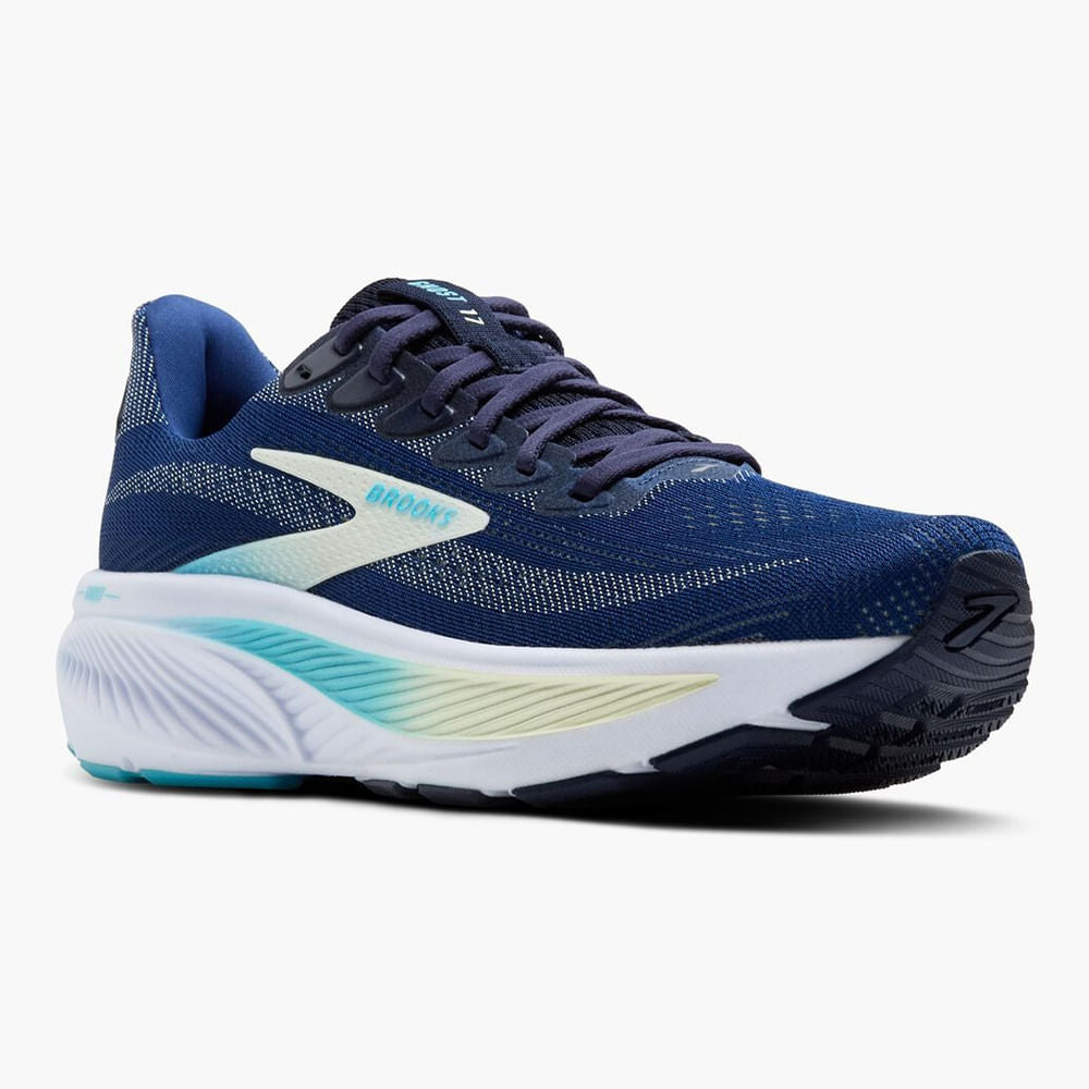 Brooks Womens Ghost 17 Running Shoes in Blue Color