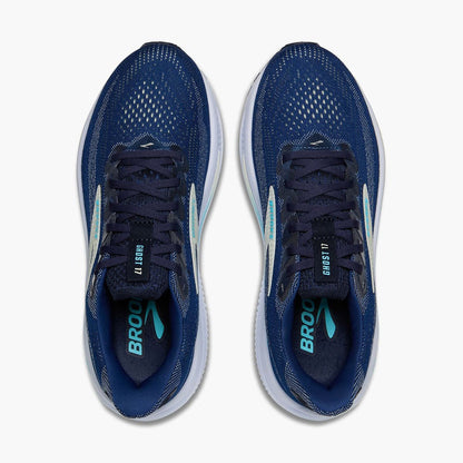 Brooks Womens Ghost 17 Running Shoes in Blue Color