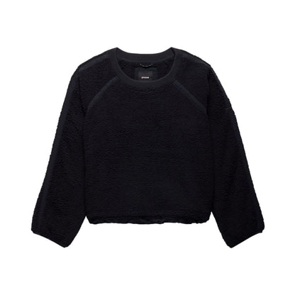 ENCINITAS FLEECE CREW | BLACK