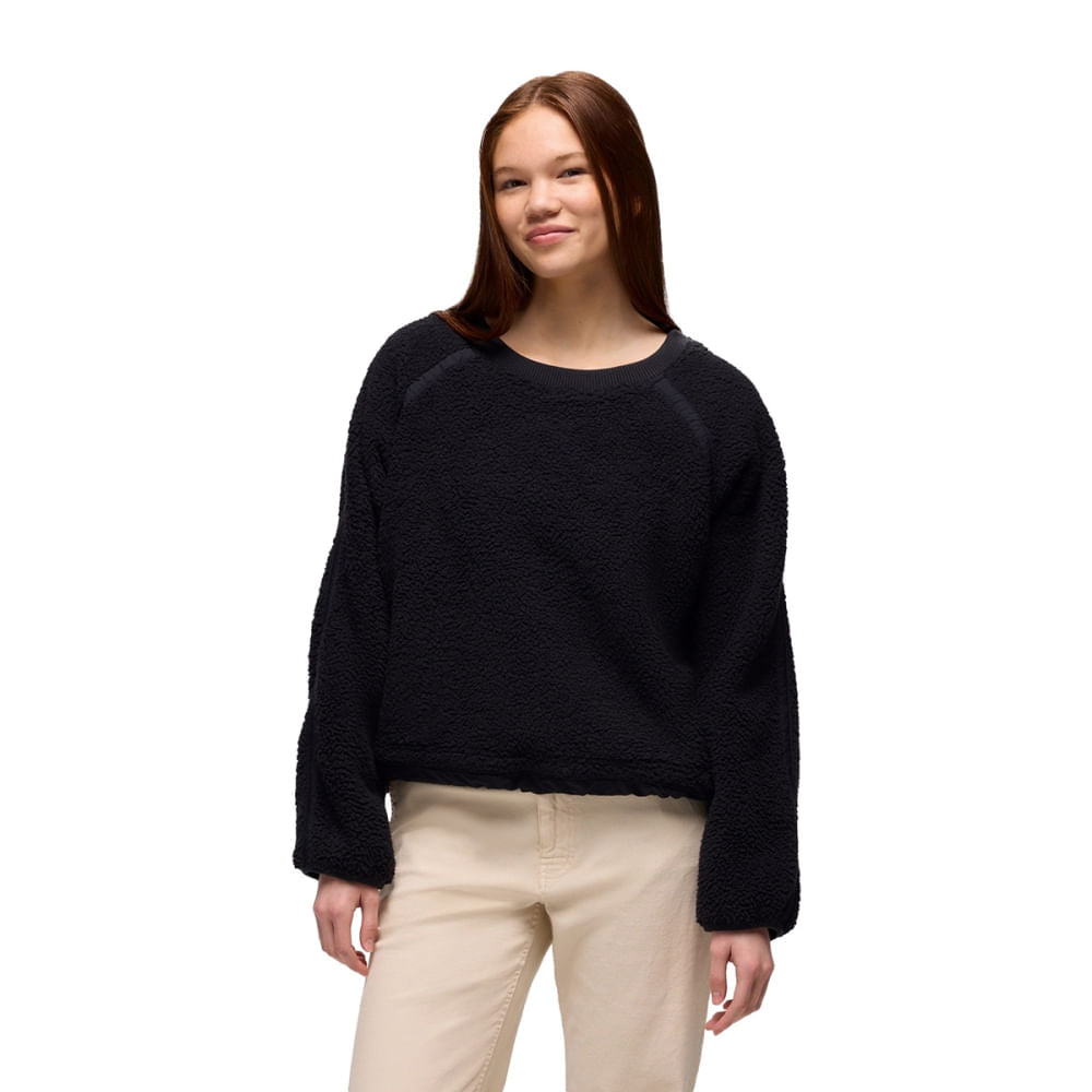 Prana Womens Encinitas Fleece Crew | BLACK – Paragon Sports