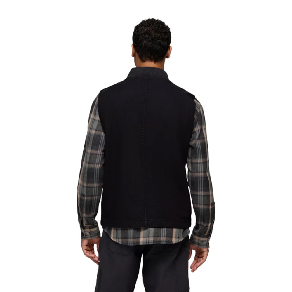 Prana Mens Rock Ridge Vest Midlayer in Black Color