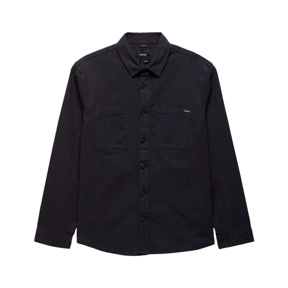 Prana Mens Rock Ridge Overshirt Midlayer in Black Color