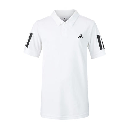 Adidas Kids Club 3 Stripe Polo Tops in White Color