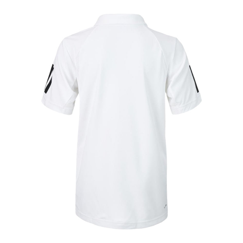 Adidas Kids Club 3 Stripe Polo Tops in White Color