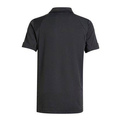 Adidas Kids Club 3 Stripe Polo Tops in Black Color