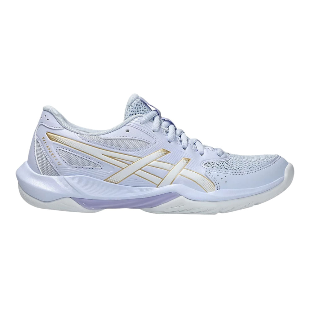 Asics Womens GEL-Rocket 12 Squash Shoes in Blue Color