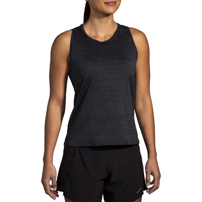 Brooks Womens Luxe Tank Tops in Black Color