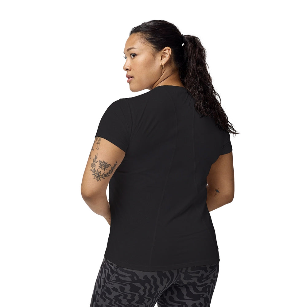 Brooks Womens Sprint Free Short Sleeve Tops in White Color