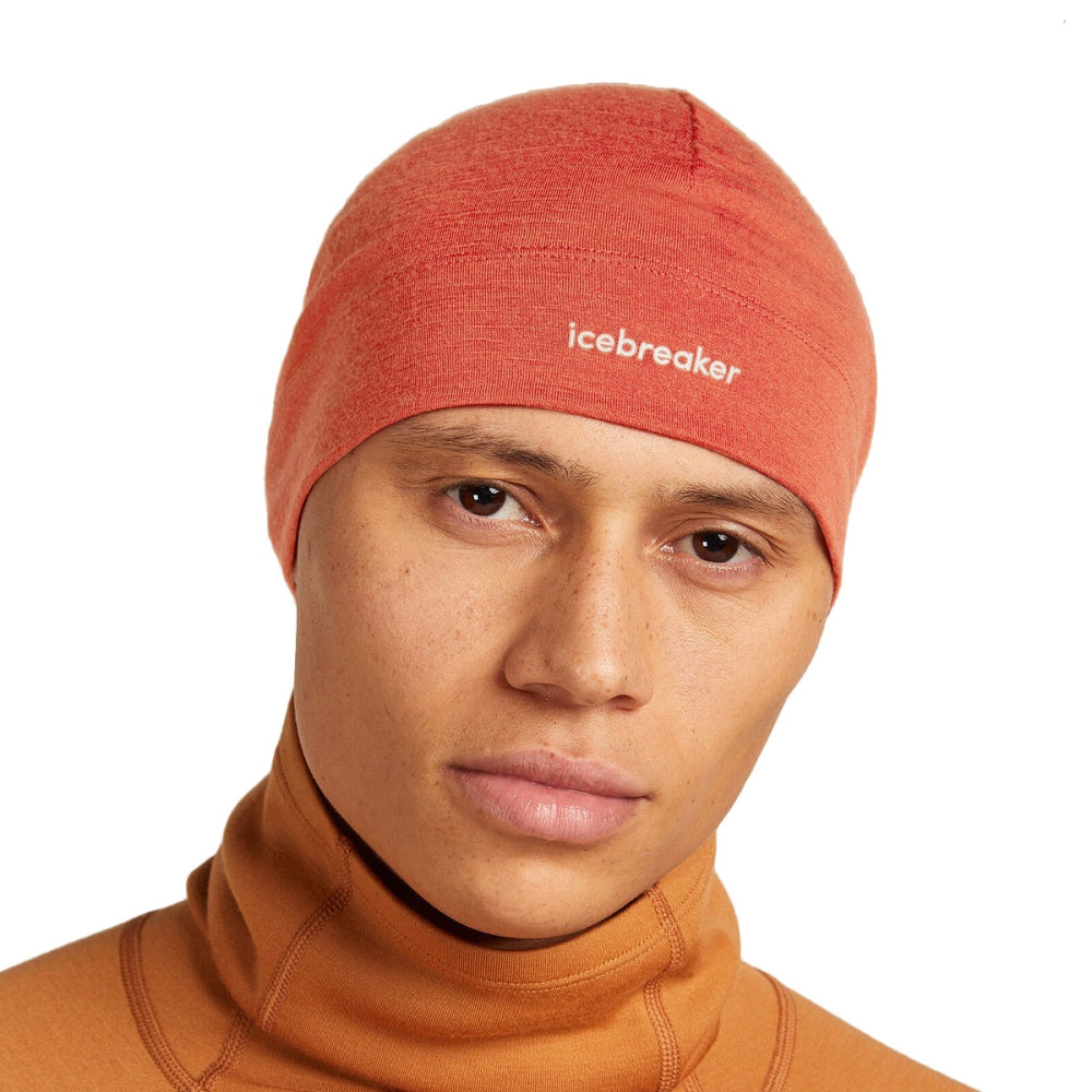 Icebreaker Unisex Merino 200 Oasis Beanie Winter Hats in Red Color