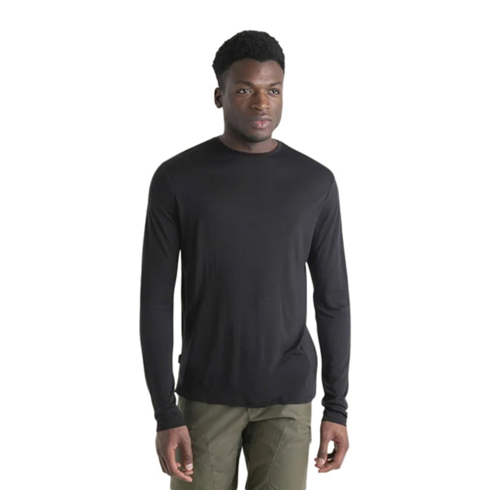 Icebreaker Mens 125 Coollite Spheremer Tops in Black Color