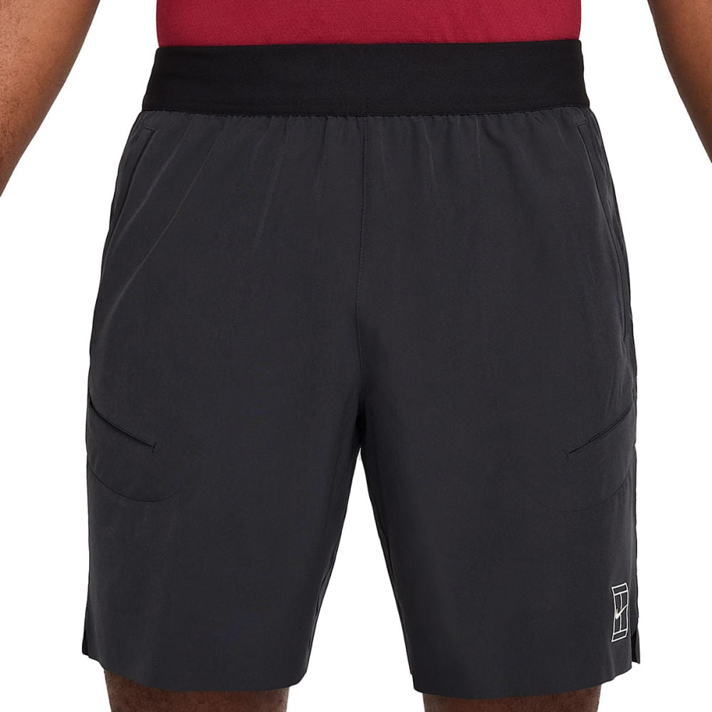 Nike Mens Nikecourt Adv 8In Shorts in Black Color