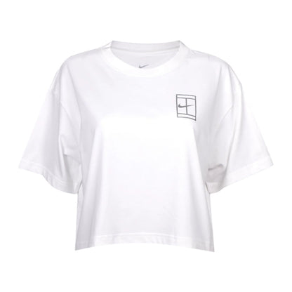 Nike Womens Nike Slam Crop Tee Tops in White Color