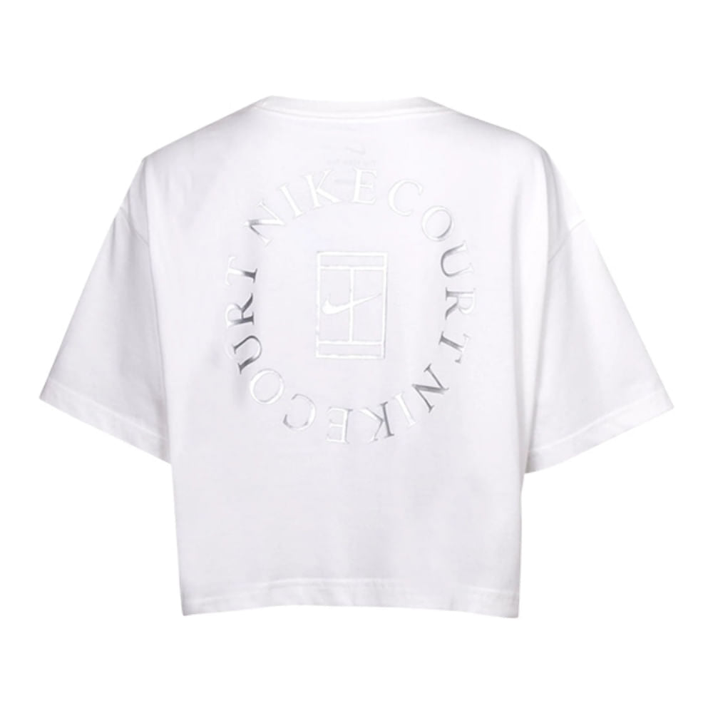 Nike Womens Nike Slam Crop Tee Tops in White Color