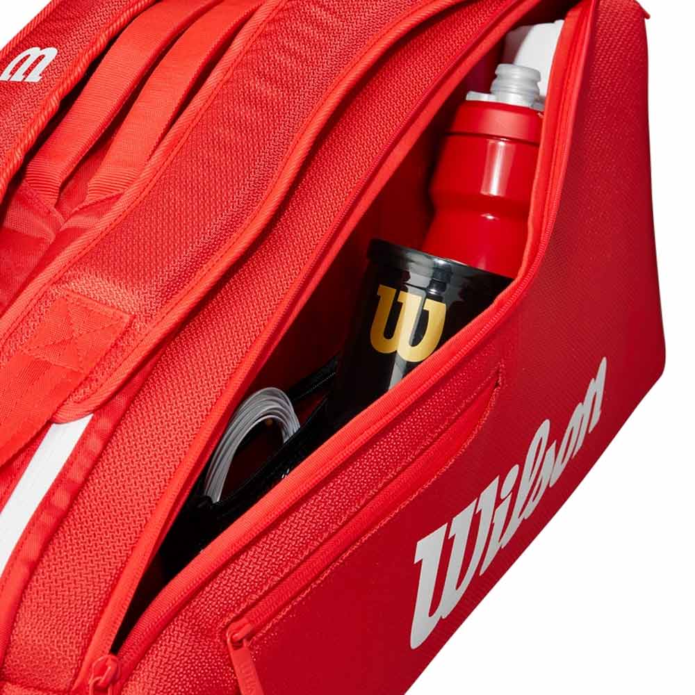 Wilson Super Tour Red 6Pk Bags in Red Color