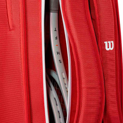 Wilson Super Tour Red 6Pk Bags in Red Color