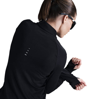 Nike Womens Swift Df UV Hz Top Running Jackets in Black Color