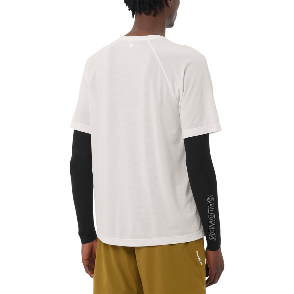 Salomon Mens Shkout Core short sleeve Tee M Tops in Brown Color