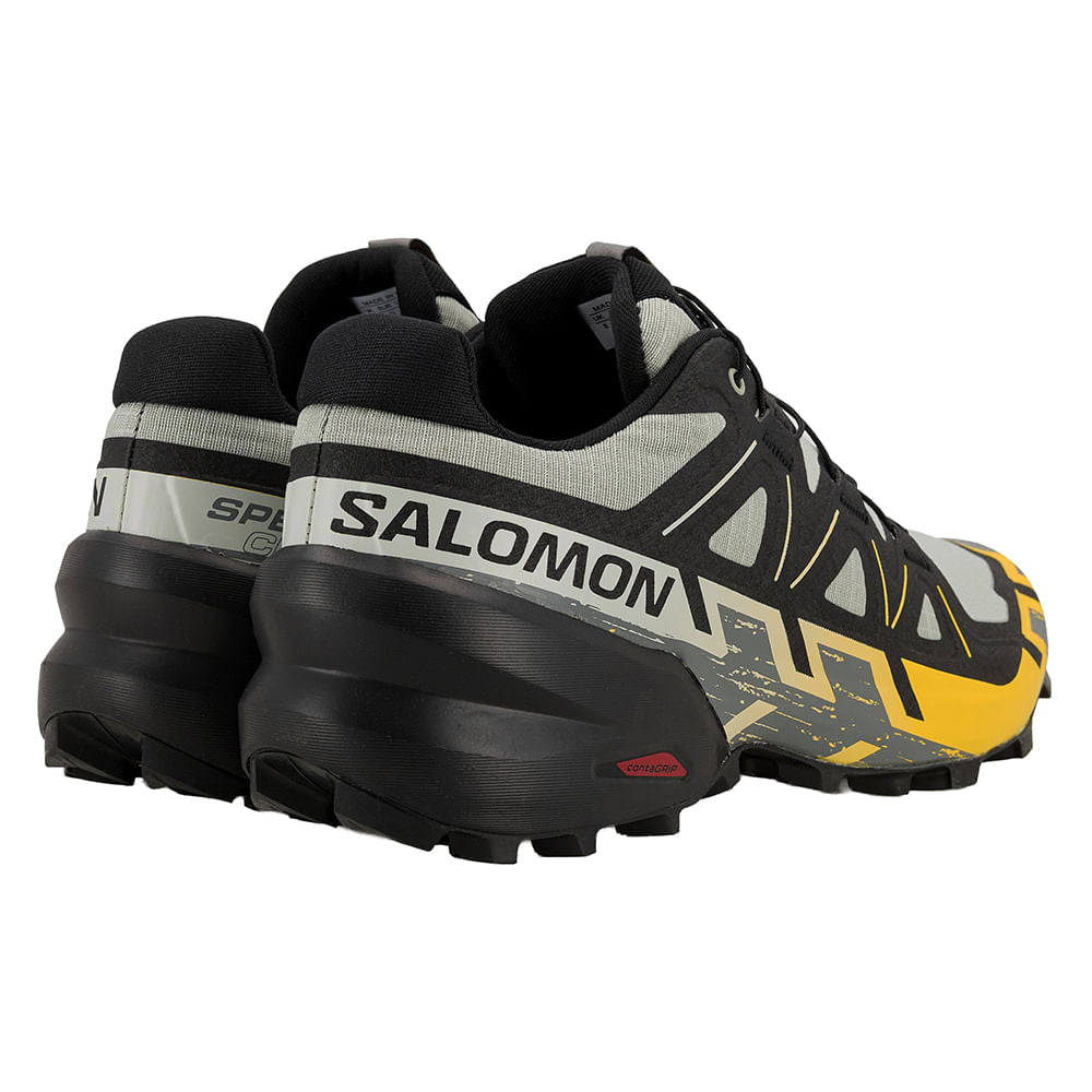 Salomon Mens Speedcross 6 Trail Running Shoes in Green Color