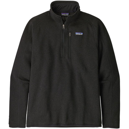 Patagonia Mens Better Sweater 1/4 Z Midlayer in Black Color