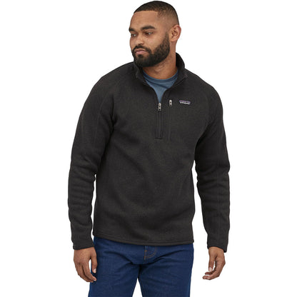 Patagonia Mens Better Sweater 1/4 Z Midlayer in Black Color