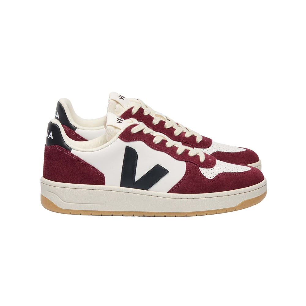 Veja Womens V-10 Sneakers in White Color
