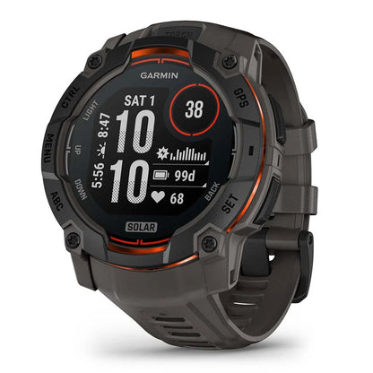 Garmin Unisex Instinct 3 50Mm Solar Bk Smart Watches in Grey Color