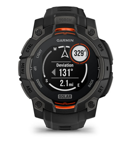 Garmin Unisex Instinct 3 50Mm Solar Bk Smart Watches in Grey Color