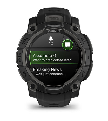Garmin Unisex Instinct 3 50Mm Amoled Smart Watches in Grey Color