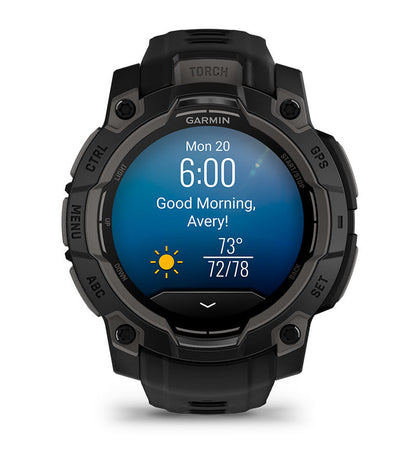 Garmin Unisex Instinct 3 45Mm Amoled Smart Watches in Black Color