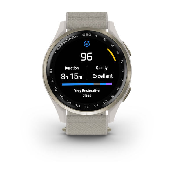 Garmin Unisex Aproach S50 Gold Ivory Smart Watches in White Color