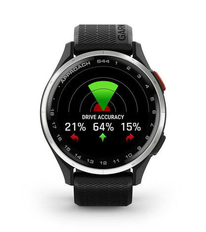 Garmin Unisex Approach S44 Slvr Black Smart Watches in Black Color