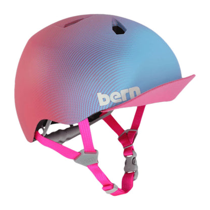 Bern Kids Nina DVRT Matte Sunset Cycling Helmets in Pink Color
