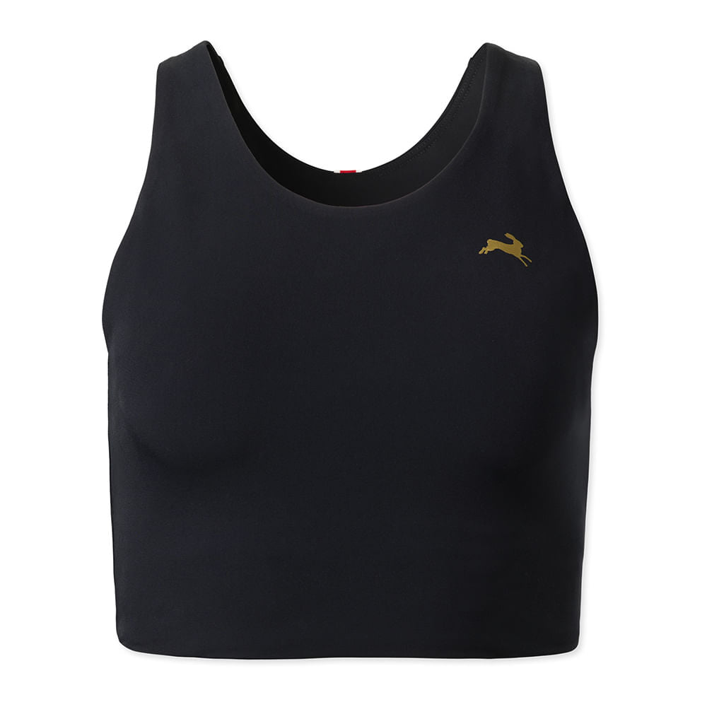 TURNOVER CROP TOP | BLACK