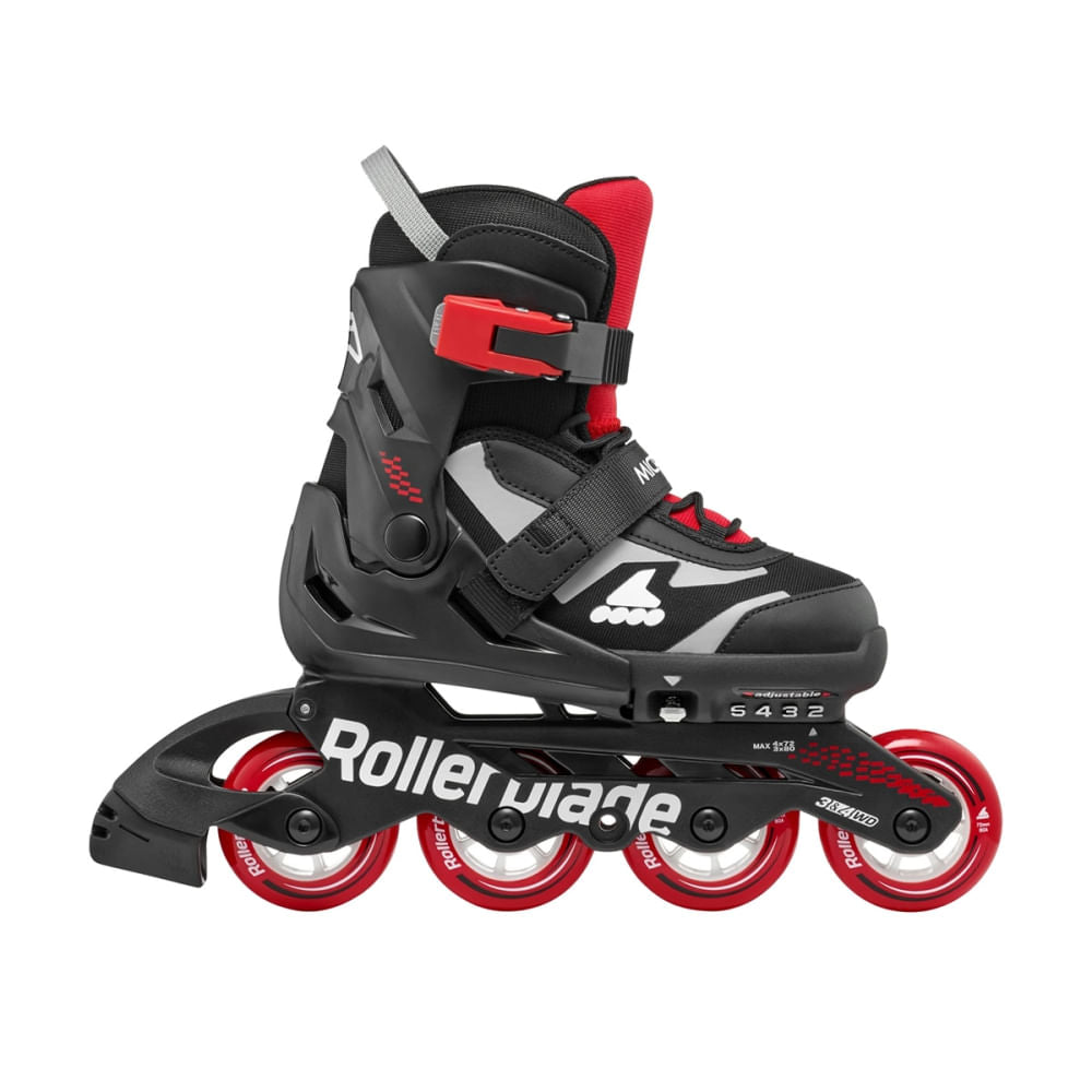 Rollerblade Kids Microblade Inline Skates in Black Color